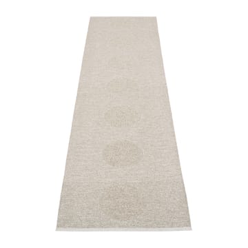 Vera 2.0 plastmatte linen-stone metallic - 70x280 cm - Pappelina