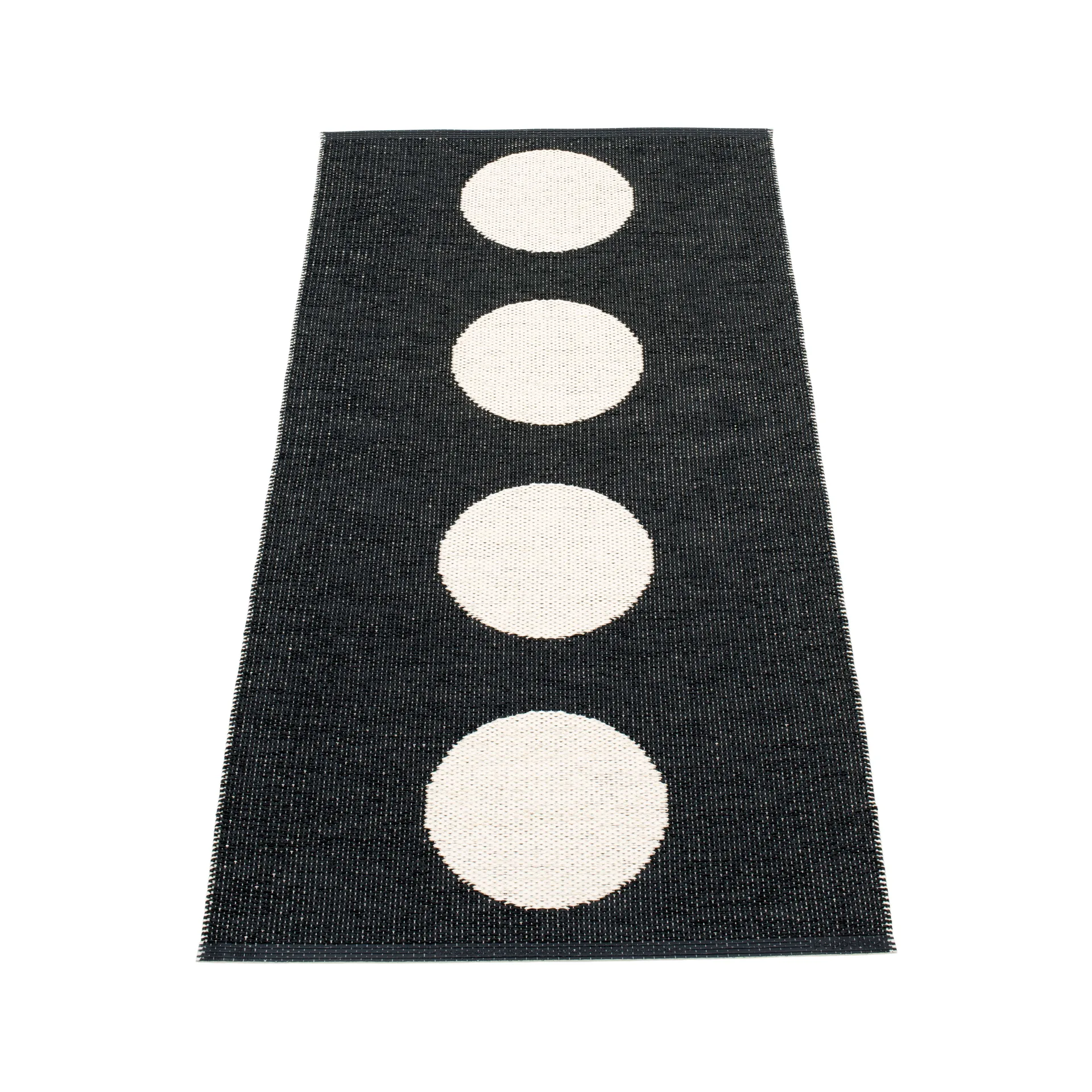 Vera løper black/vanilla, 70x150 cm Pappelina