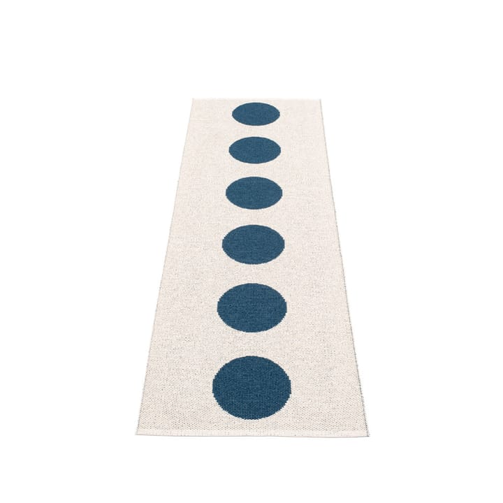Vera løper, ocean blue/vanilla, 70x225 cm Pappelina