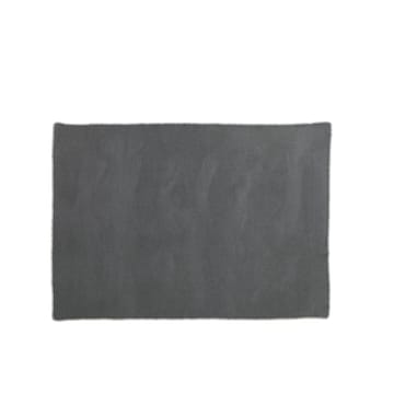 Ylva pledd - dark grey/charcoal - Pappelina