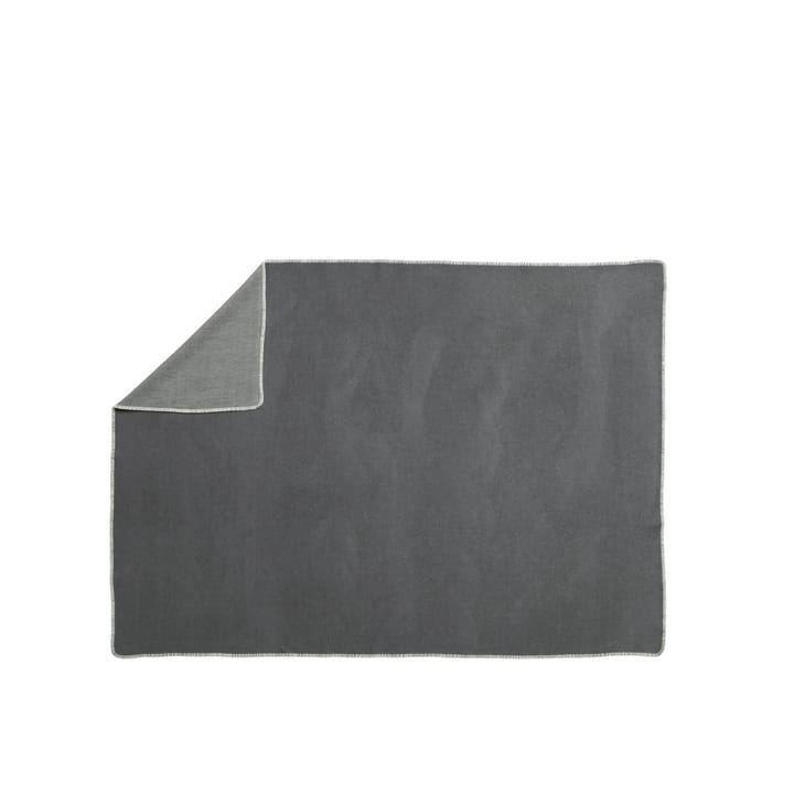 Ylva pledd, dark grey/charcoal Pappelina