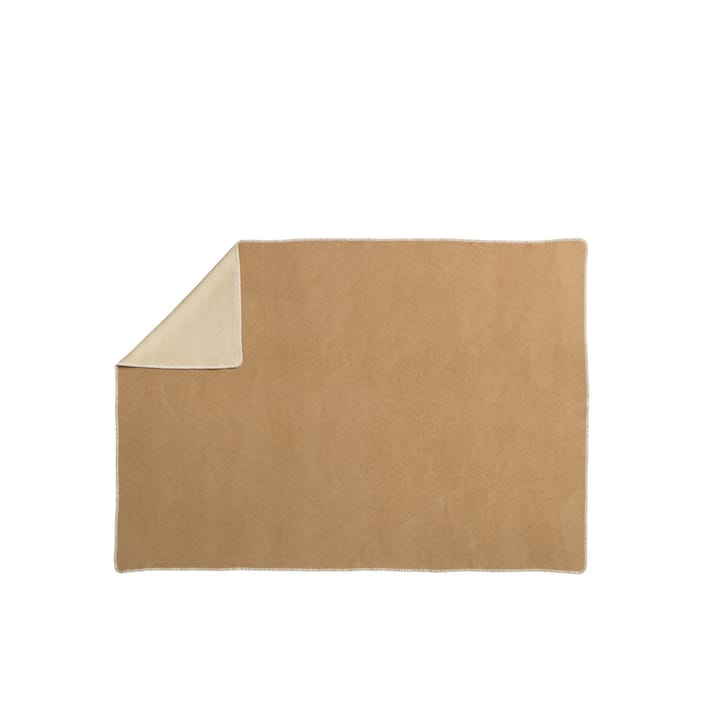 Ylva pledd - ochre/cream - Pappelina