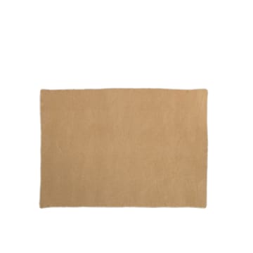 Ylva pledd - ochre/cream - Pappelina