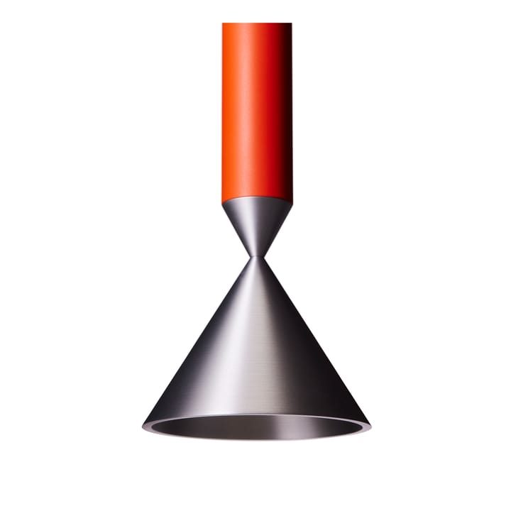 Apollo 59 taklampe, Red orange-aluminium Pholc