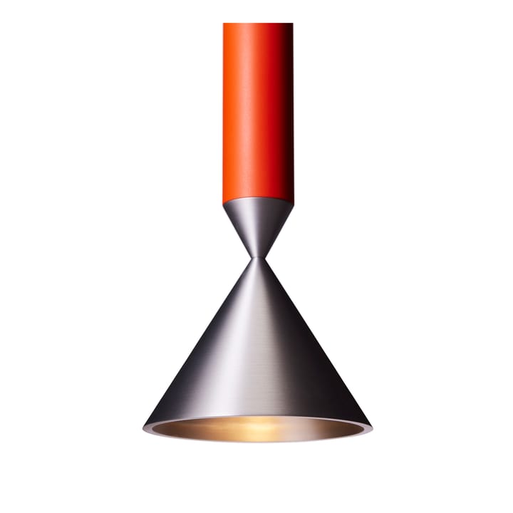 Apollo 59 taklampe, Red orange-aluminium Pholc
