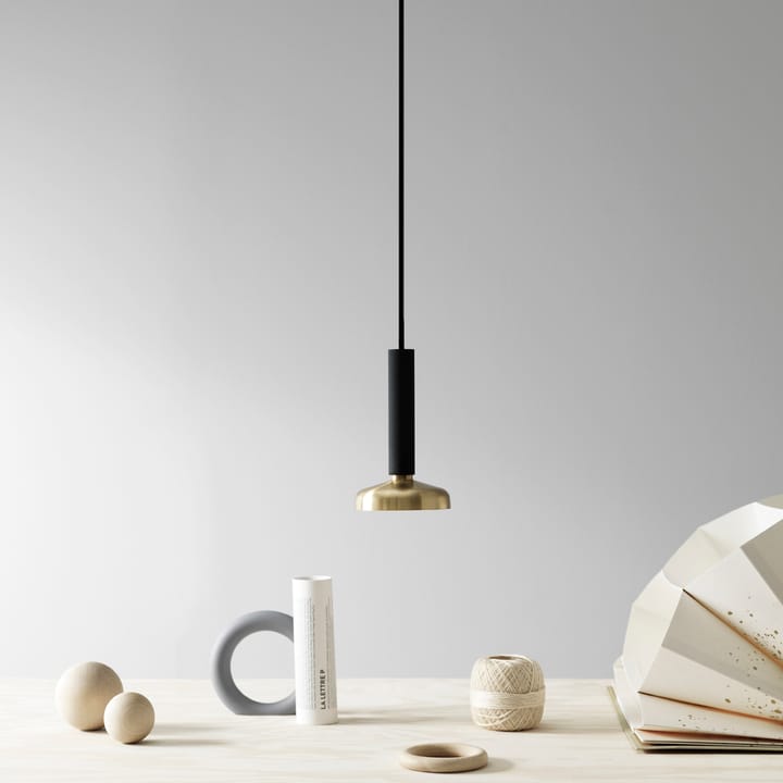 Blend 9 taklampe, svart-messing Pholc