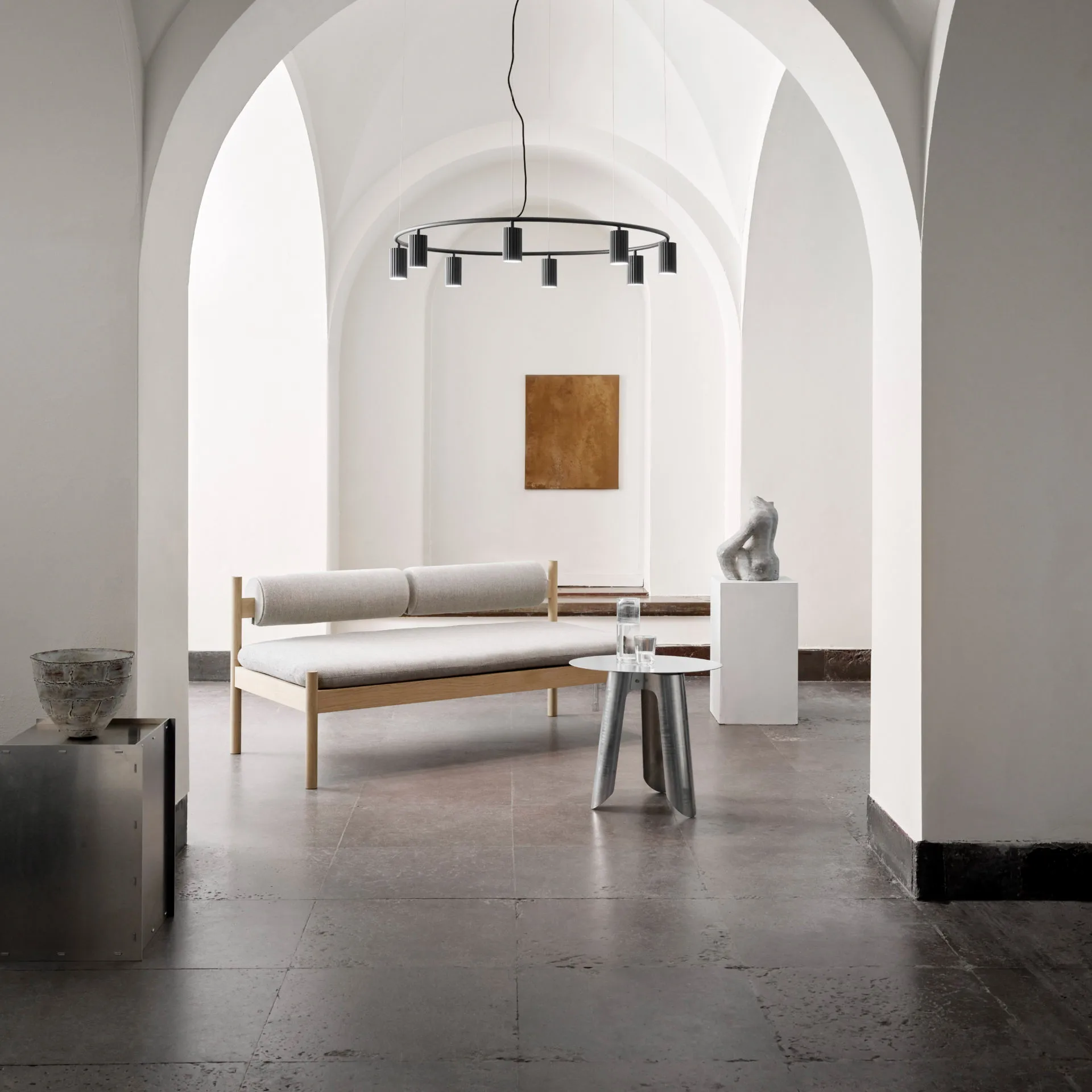 Donna Circle 100 taklampe, Black ink Pholc