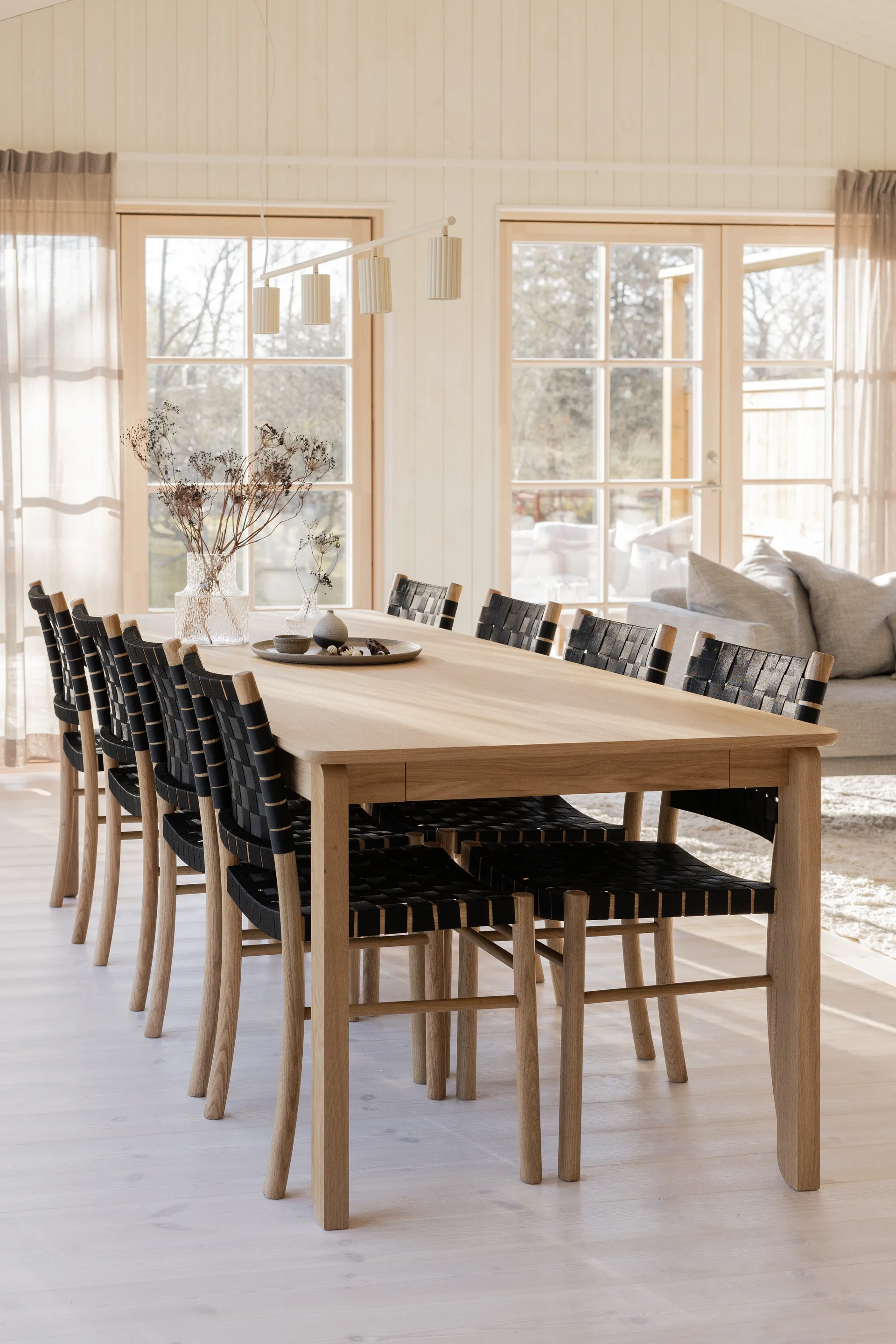 Donna Line 120 taklampe, Linen Pholc