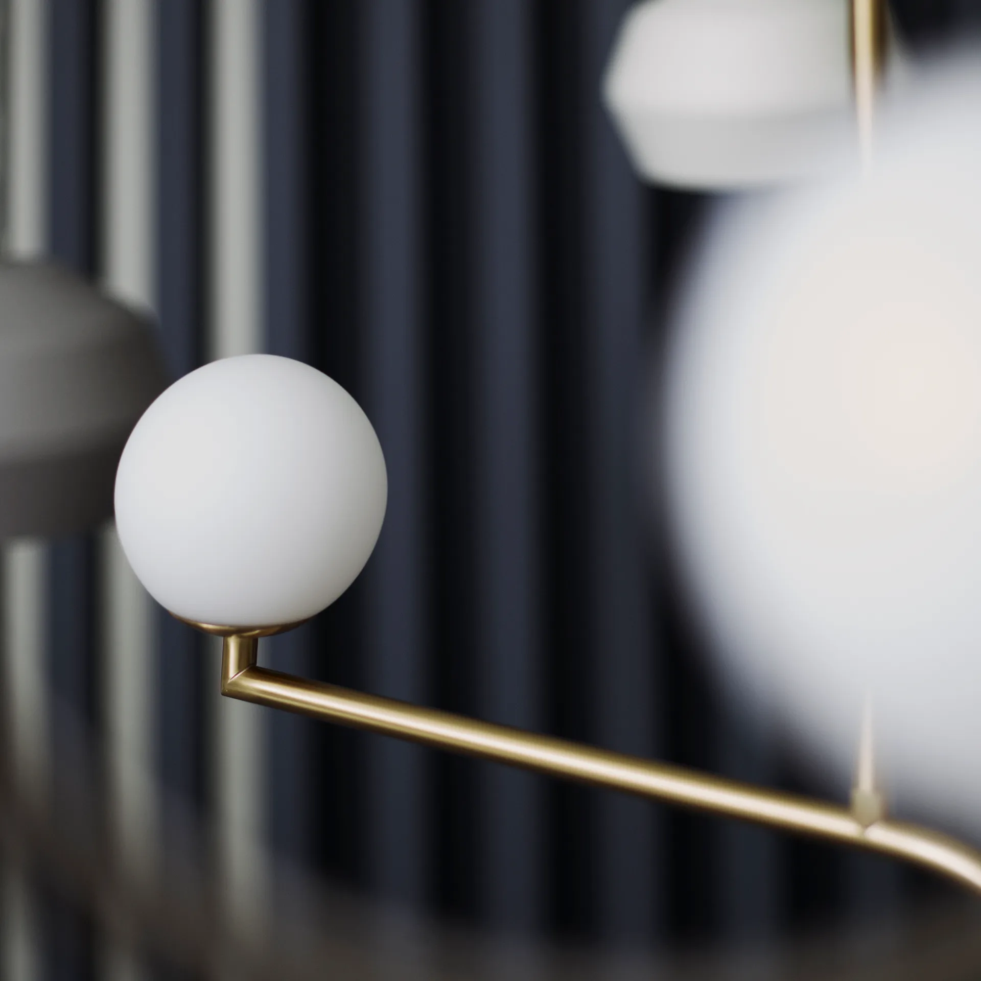 Mobil taklampe 70, messing Pholc