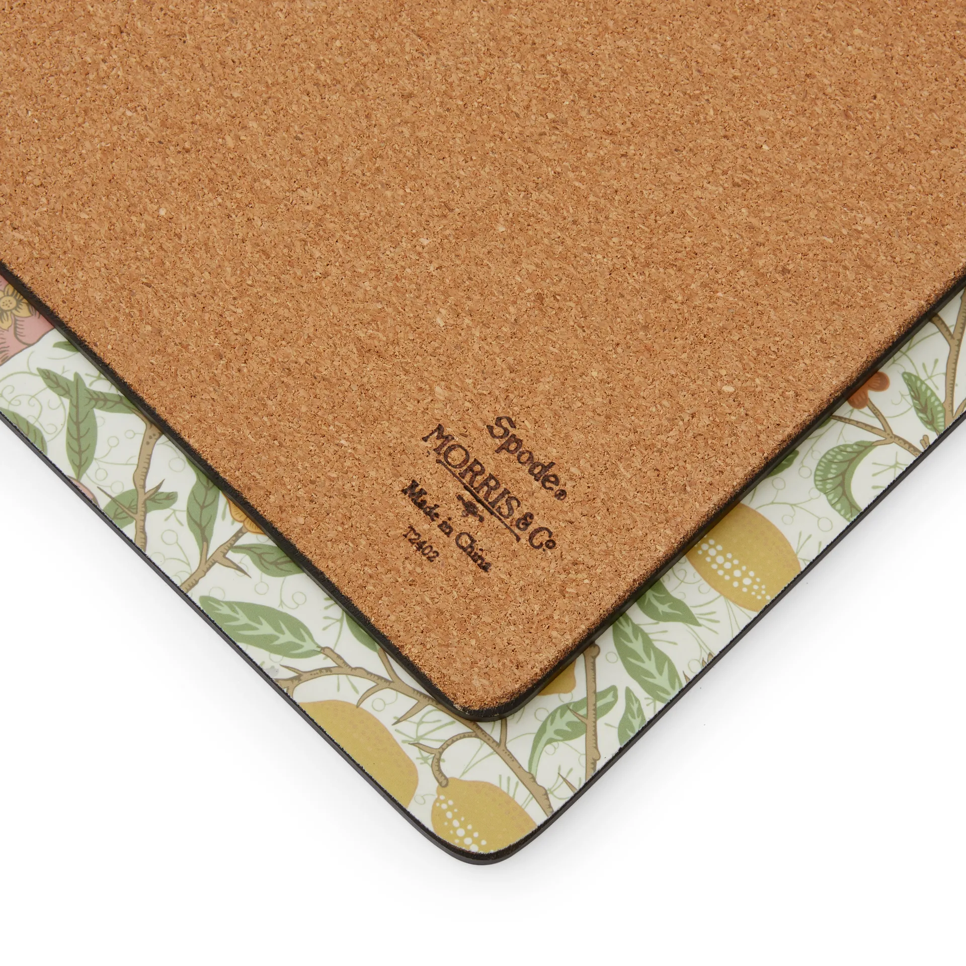 Morris & Co Simpley mixed bordbrikke 4 deler, Fruit, Willow, Strawberry Thief, Marigold Pimpernel