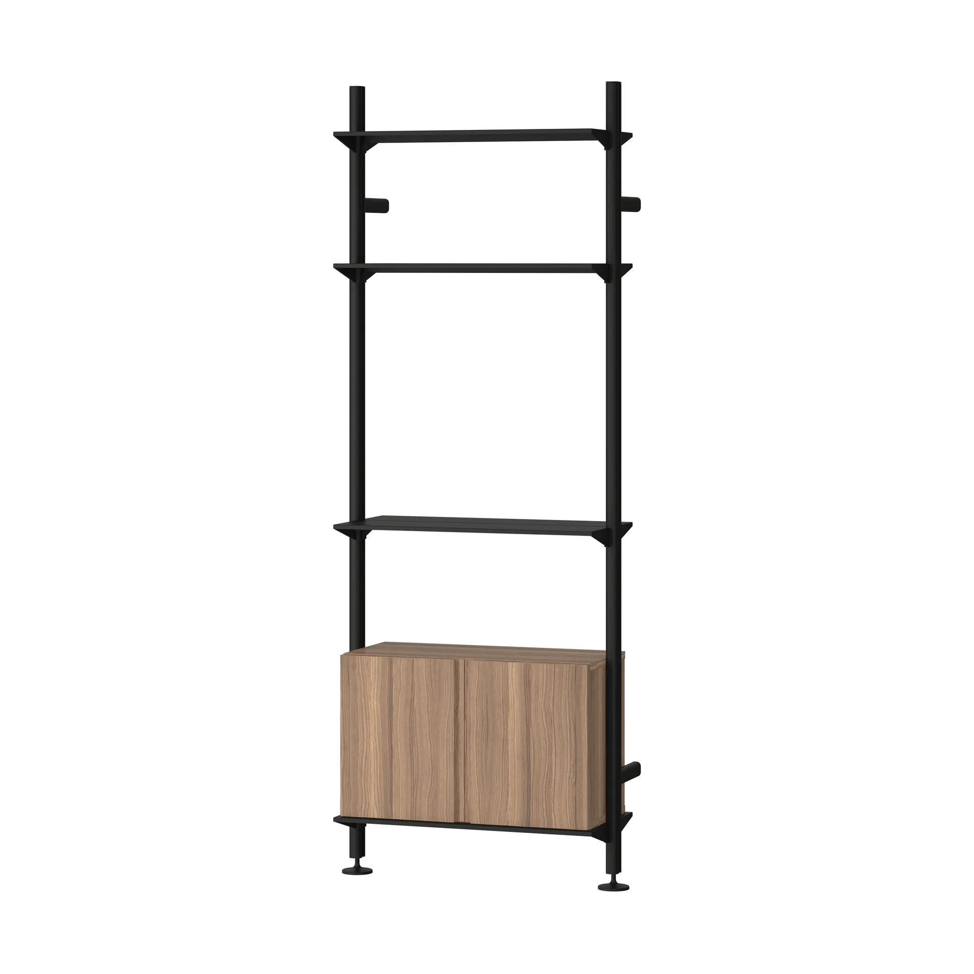 Pira G2 hyllesystem W B Black/Walnut Pira