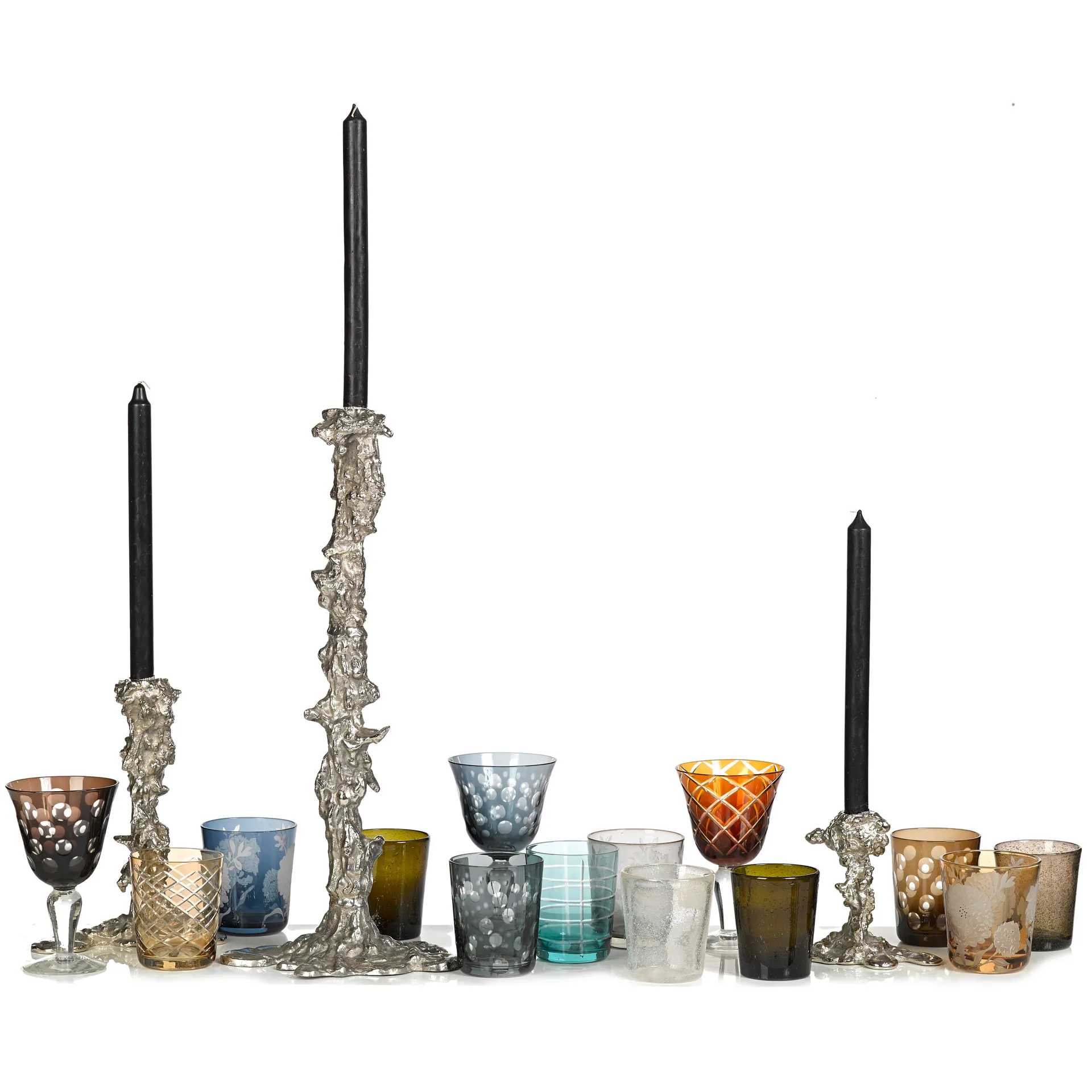 Drip lysestake S 14 cm, Sølv POLSPOTTEN