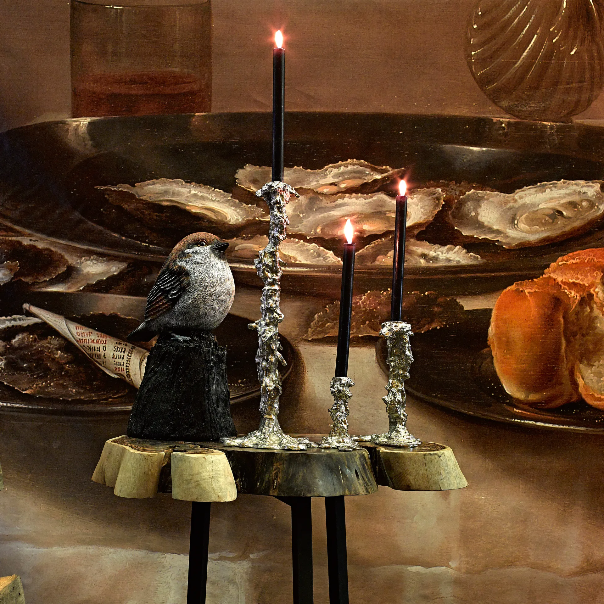 Drip lysestake S 14 cm, Sølv POLSPOTTEN