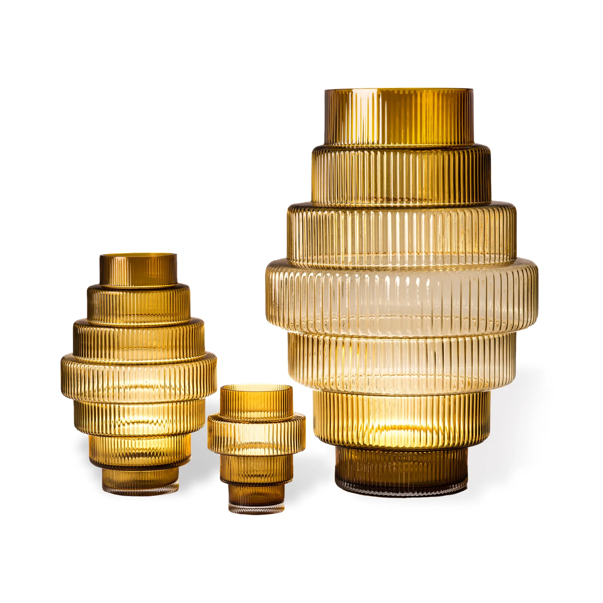 Steps lyslykt Ø 12 cm, Ochre POLSPOTTEN