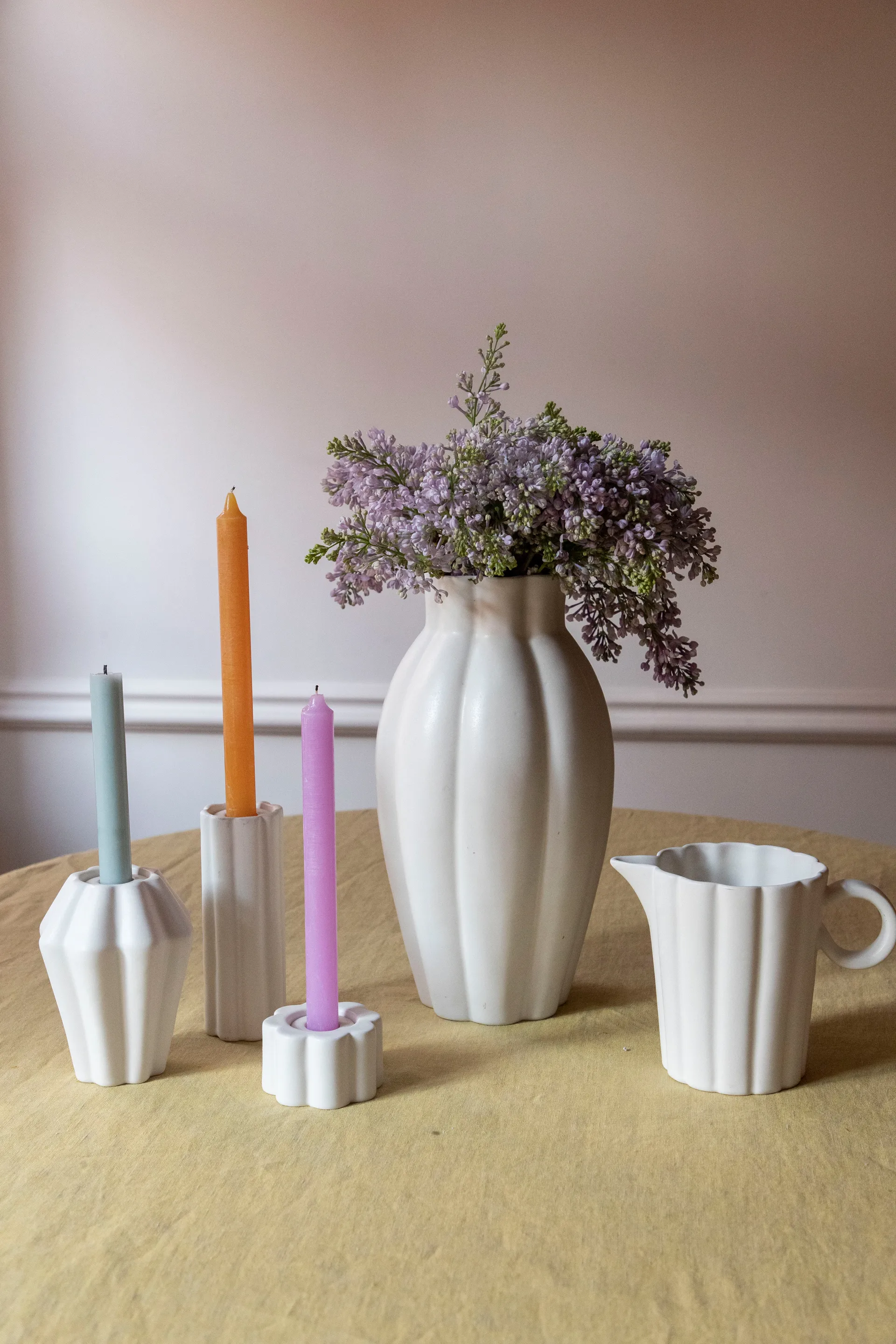 Birgit vase/lysestake 5 cm, Shell PotteryJo