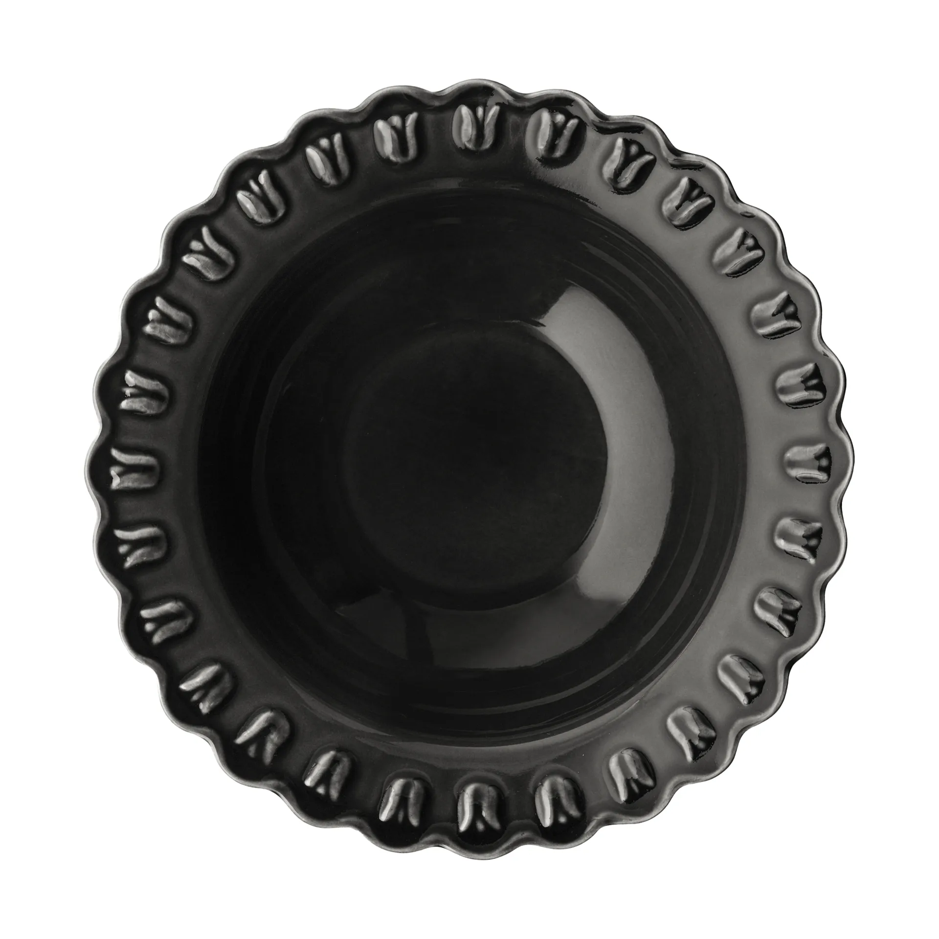 Tulipa dyp tallerken small Ø17 cm 2-pack, Almost black PotteryJo