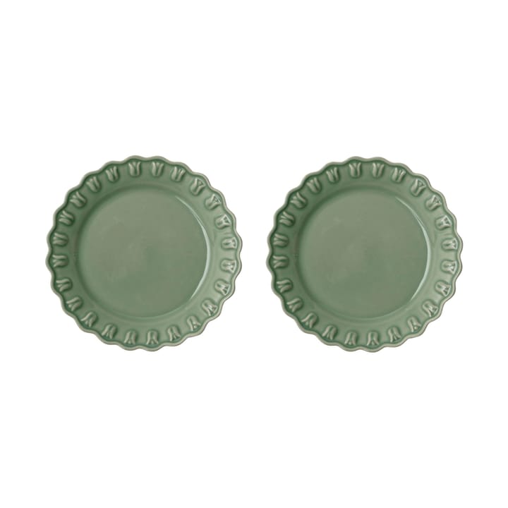 Tulipa tallerken Ø20 cm 2-pack - Verona green - PotteryJo
