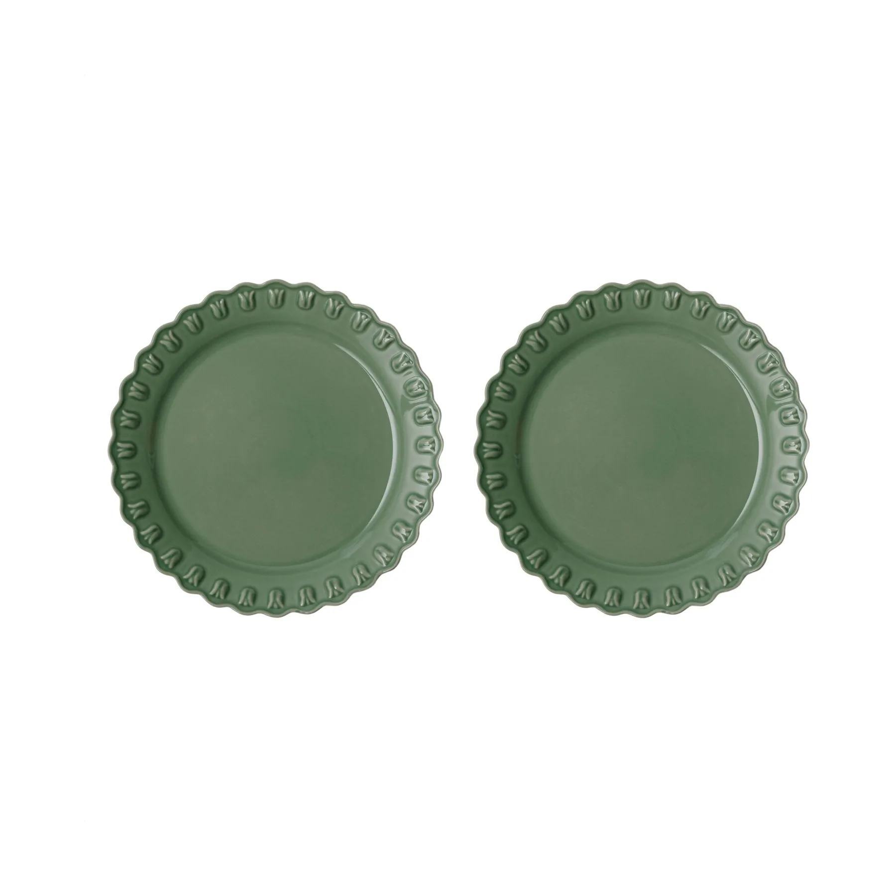 Tulipa tallerken Ø26 cm 2-pack, Verona green PotteryJo