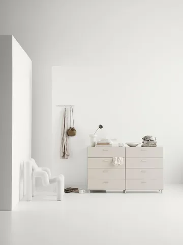 Relief kommode bred med ben 82x92,2 cm beige - Relief