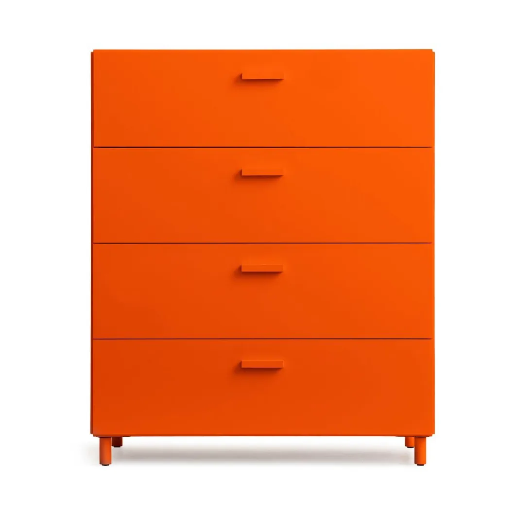 Relief kommode bred med ben 82x92,2 cm oransje,  Relief