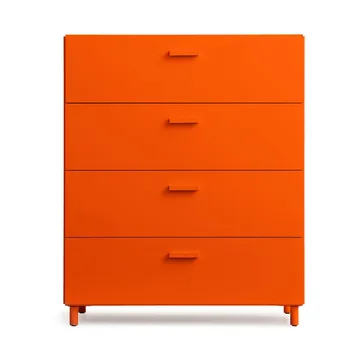 Relief kommode bred med ben 82x92,2 cm oransje - Relief