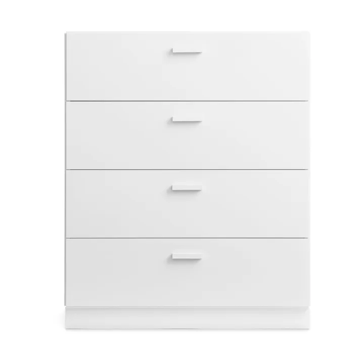 Relief kommode bred med sokkel 82x92,2 cm hvit - Relief