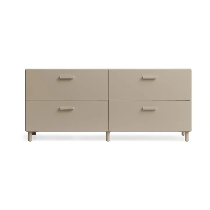 Relief kommode lav med ben 123x46,6 cm beige - Relief