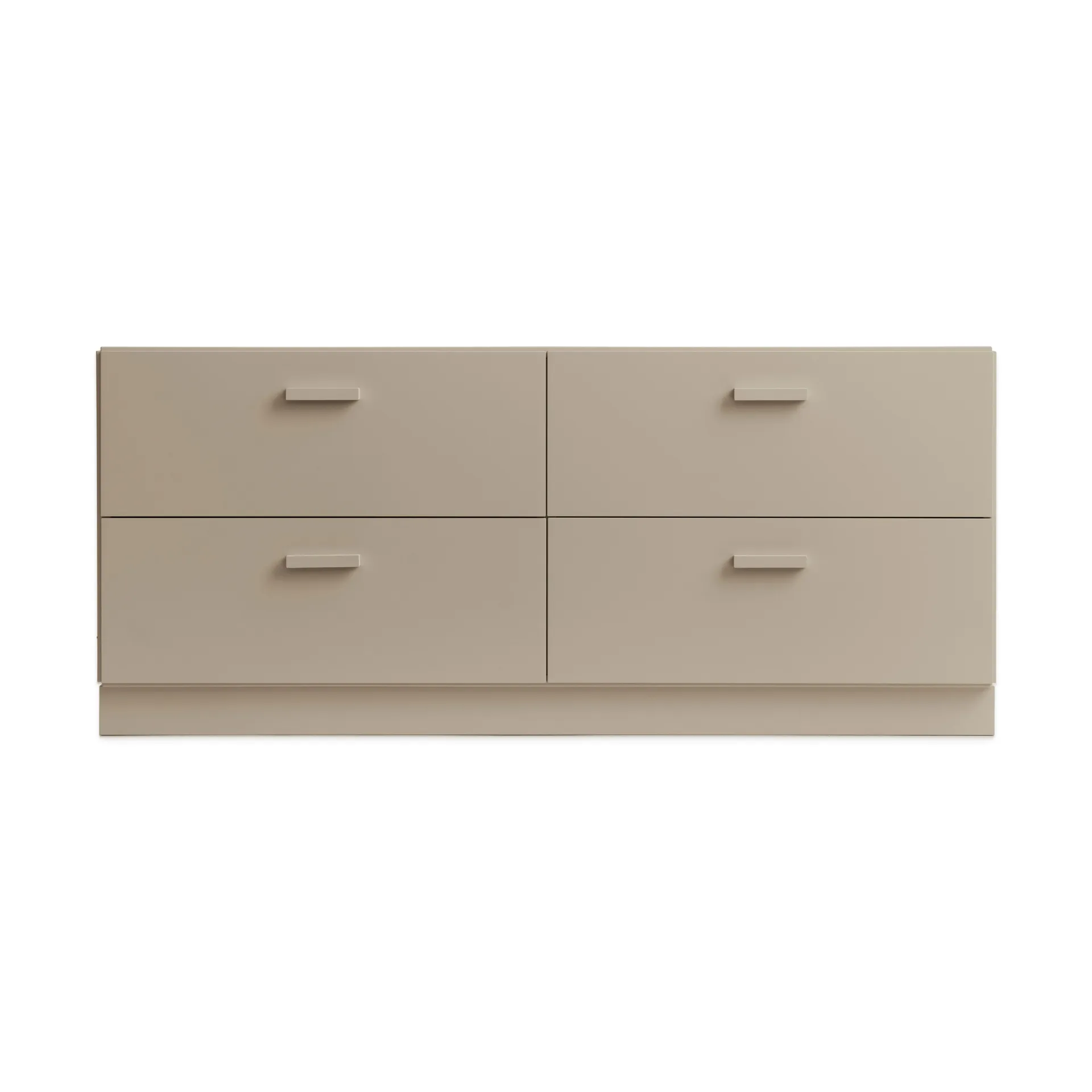Relief kommode lav med sokkel 123x46,6 cm beige,  Relief