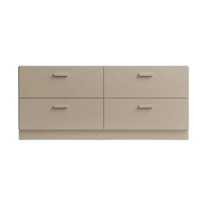 Relief kommode lav med sokkel 123x46,6 cm beige - Relief