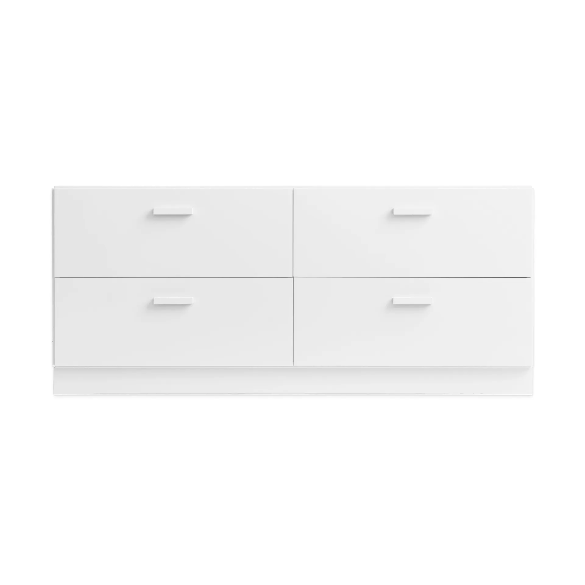 Relief kommode lav med sokkel 123x46,6 cm hvit,  Relief
