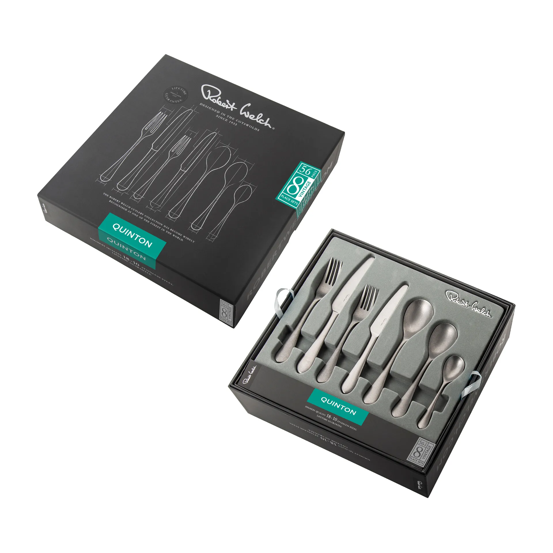 Quinton Vintage bestikksett, 56 deler Robert Welch