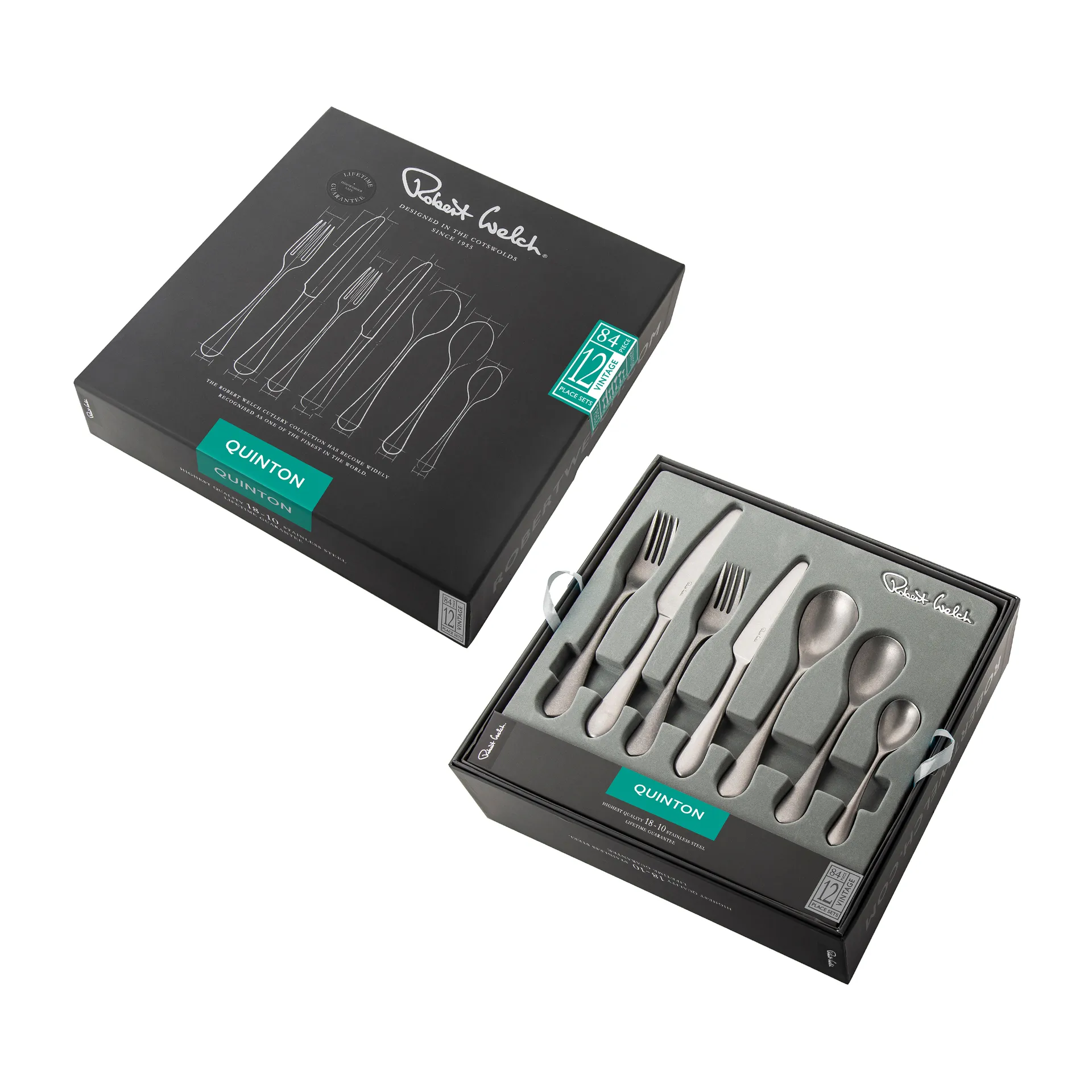 Quinton Vintage bestikksett, 84 deler Robert Welch
