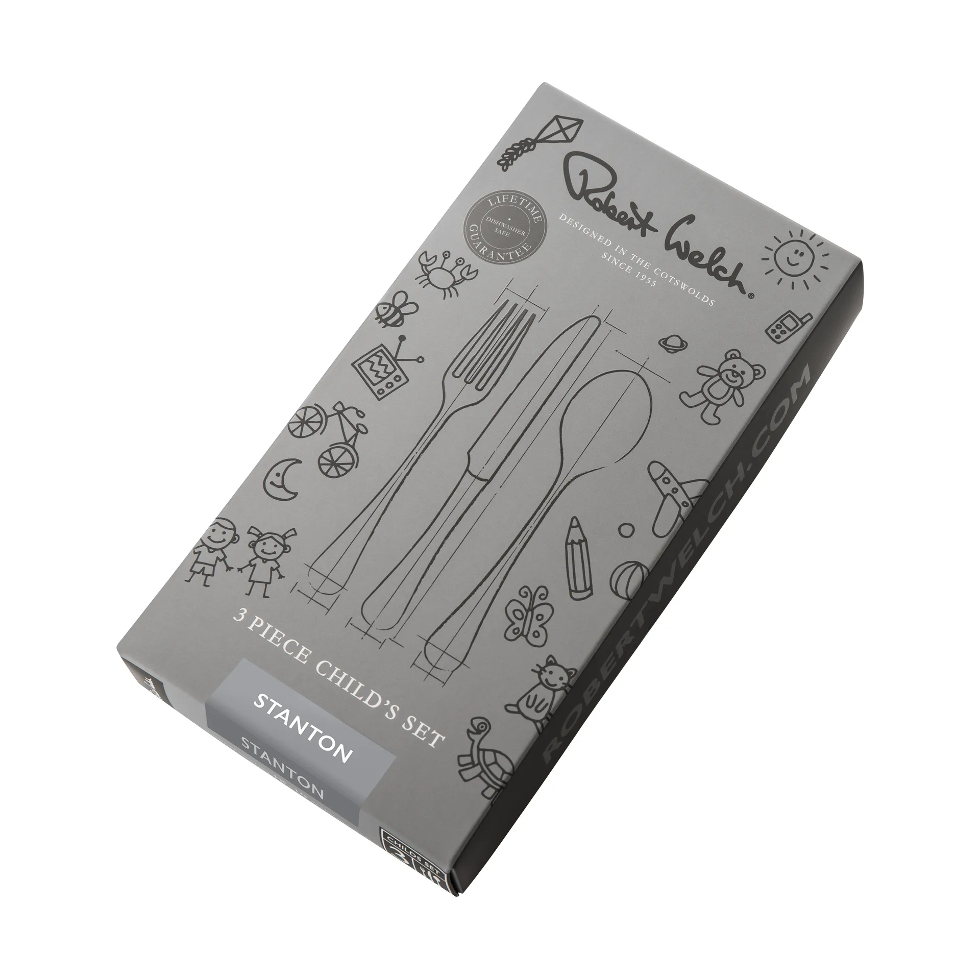 Stanton Bright barnebestikk 3 deler, Rustfritt stål Robert Welch