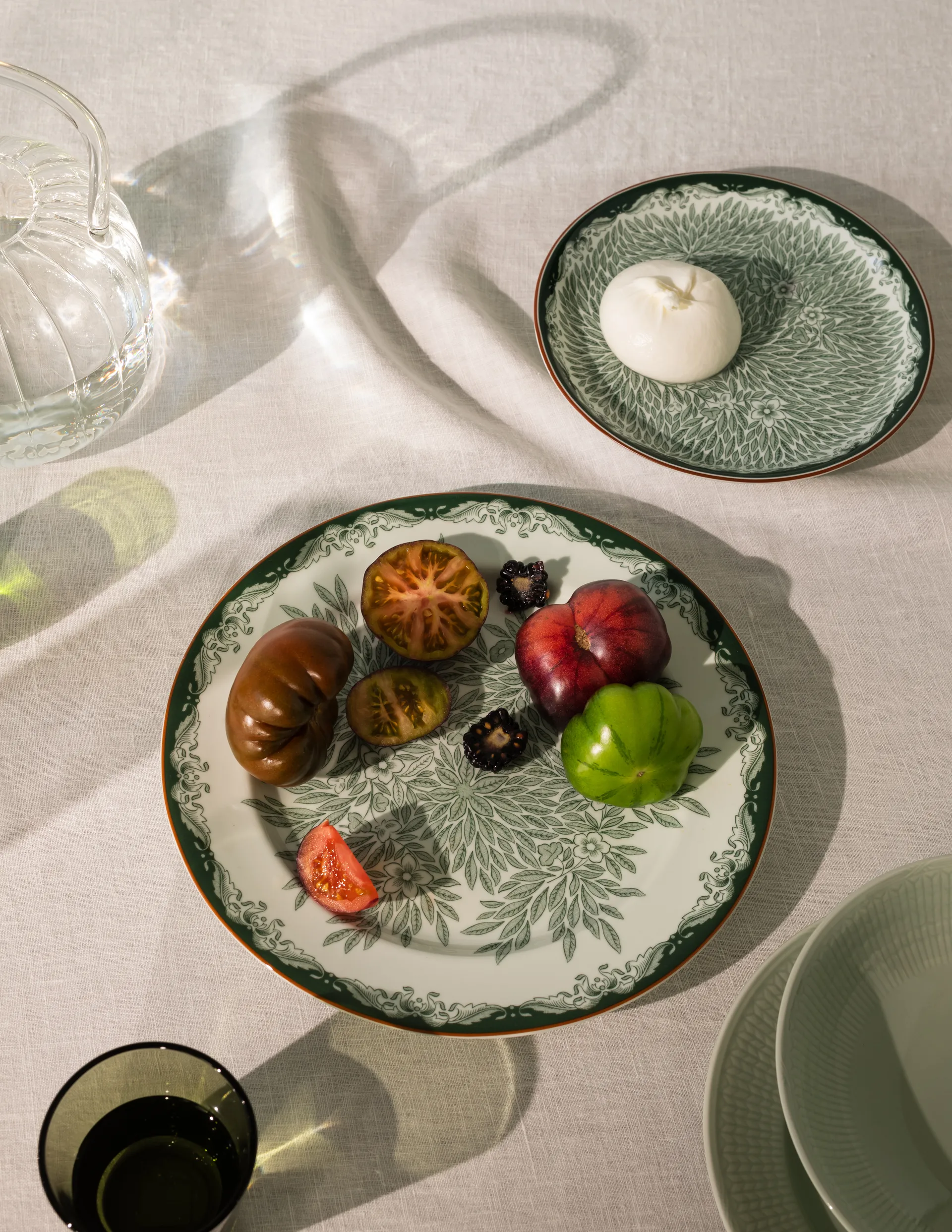 Piatto Ostindia Floris Ø20 cm, Grønn Rörstrand