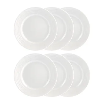 Swedish Grace asjett 17 cm 6-pk snø (hvit) - Rörstrand