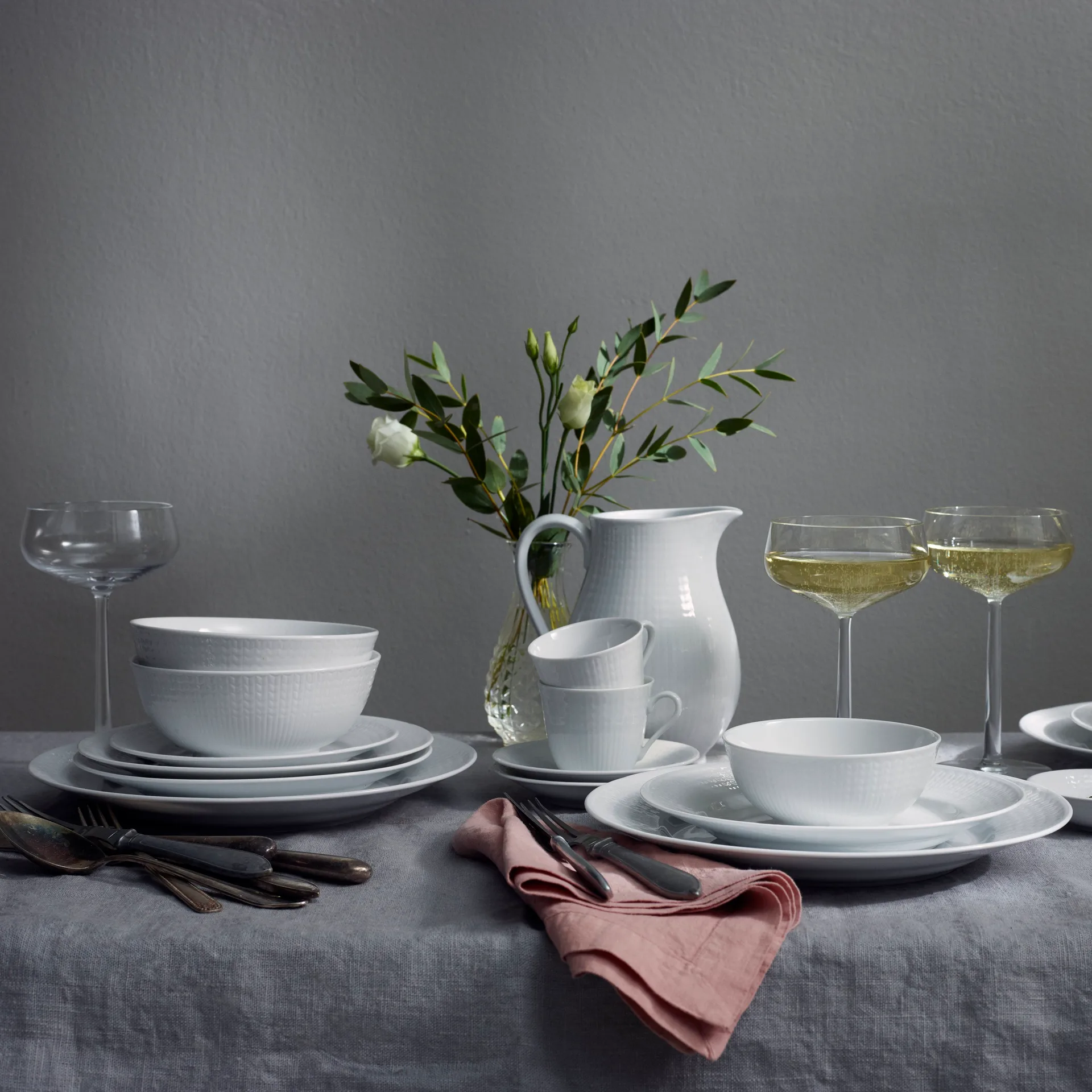 Swedish Grace asjett 17 cm 6-pk snø (hvit) Rörstrand