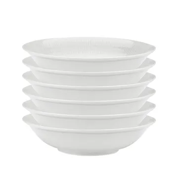 Swedish Grace dyp tallerken 19 cm 6-pk snø (hvit) - Rörstrand