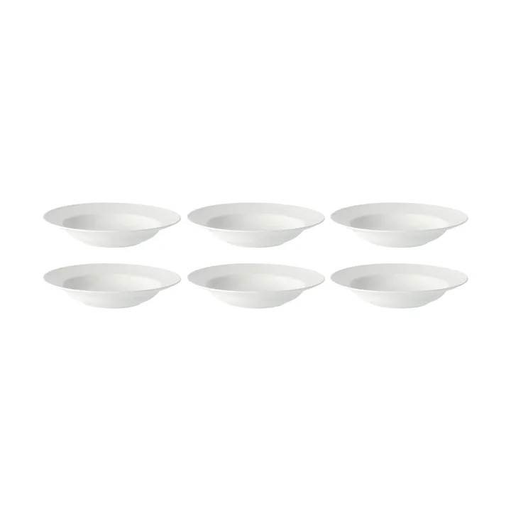 Swedish Grace dyp tallerken 25 cm 6-pk snø (hvit) - Rörstrand