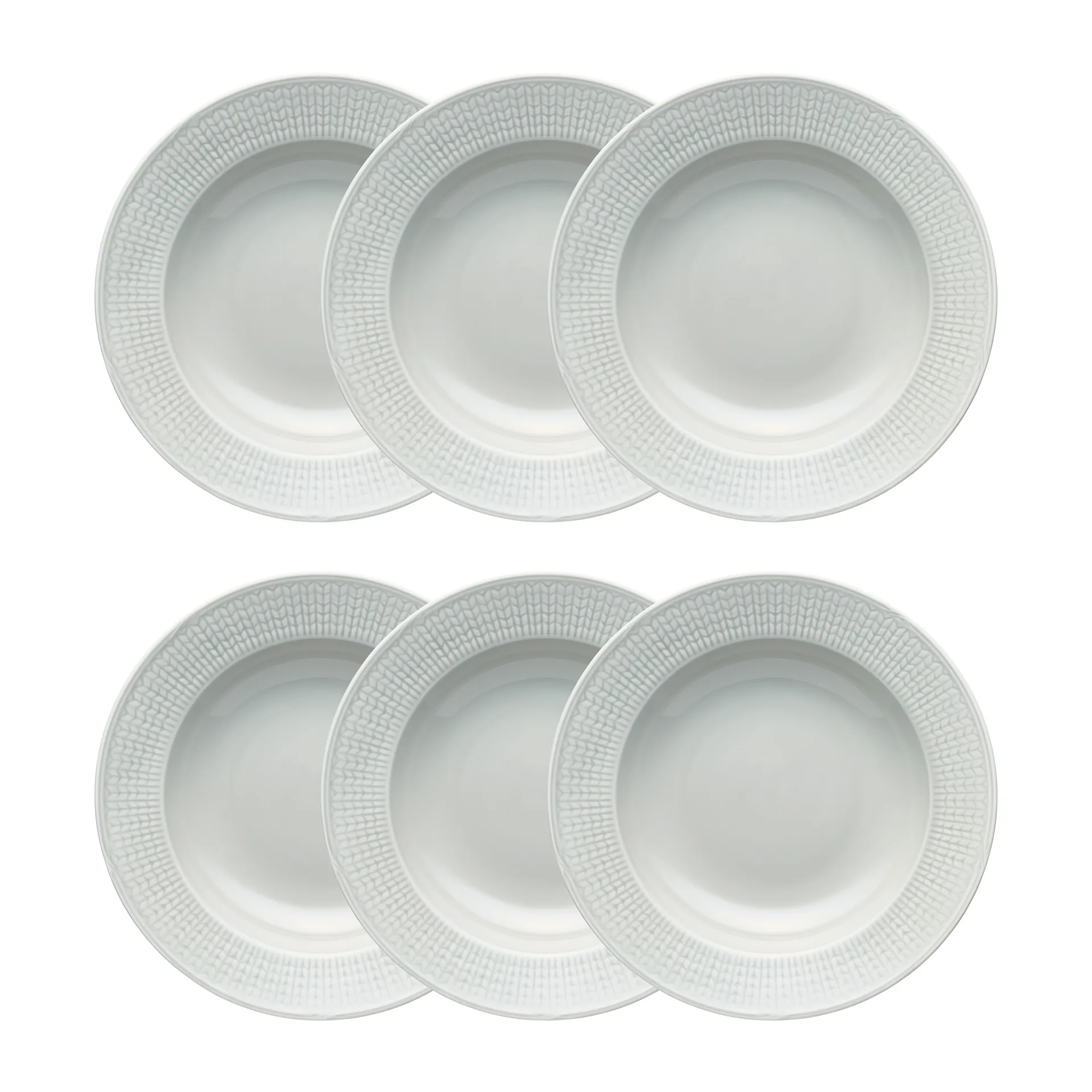 Swedish Grace dyp tallerken 25 cm 6-pk Tåke(grå),  Rörstrand