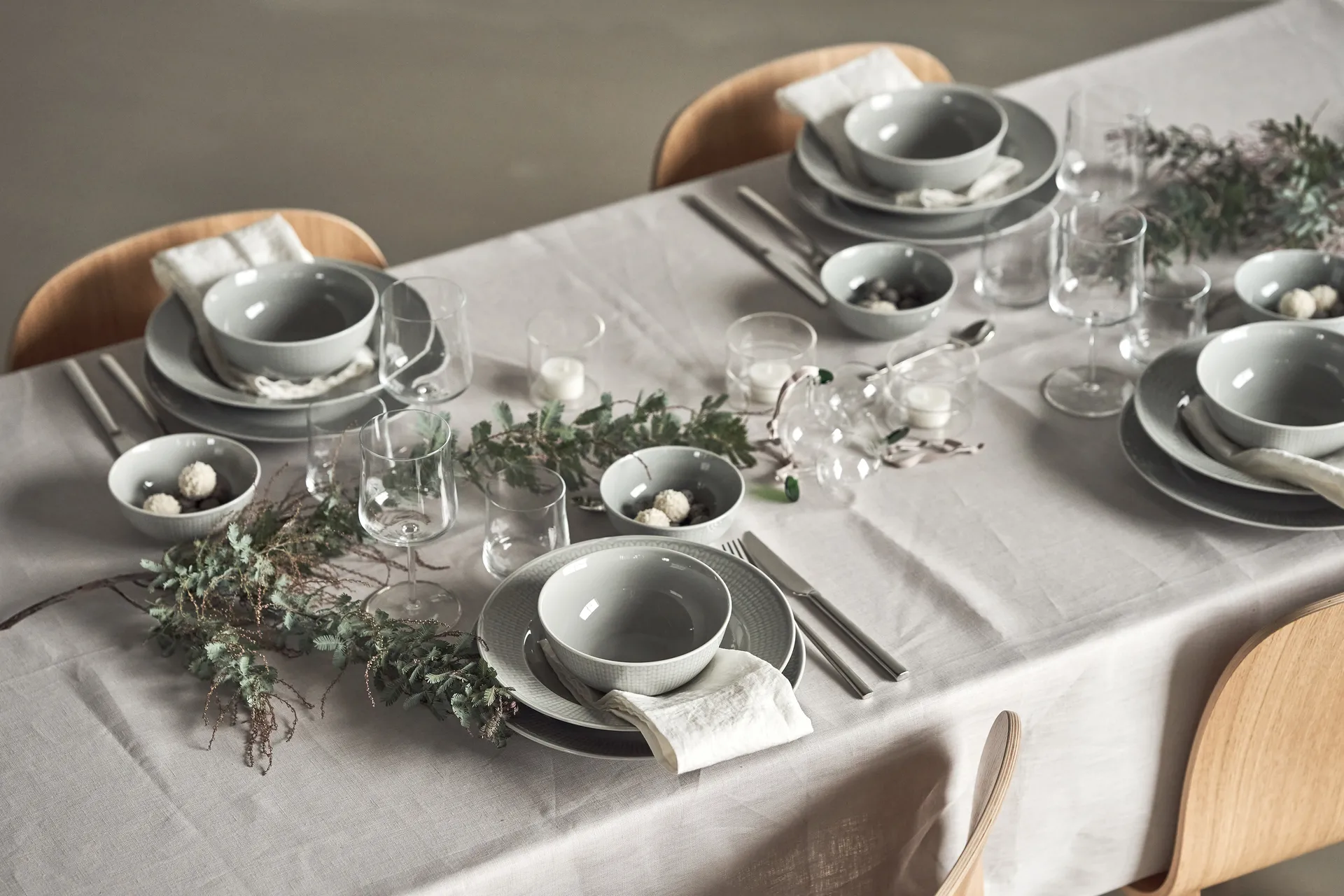 Swedish Grace dyp tallerken 25 cm 6-pk Tåke(grå),  Rörstrand