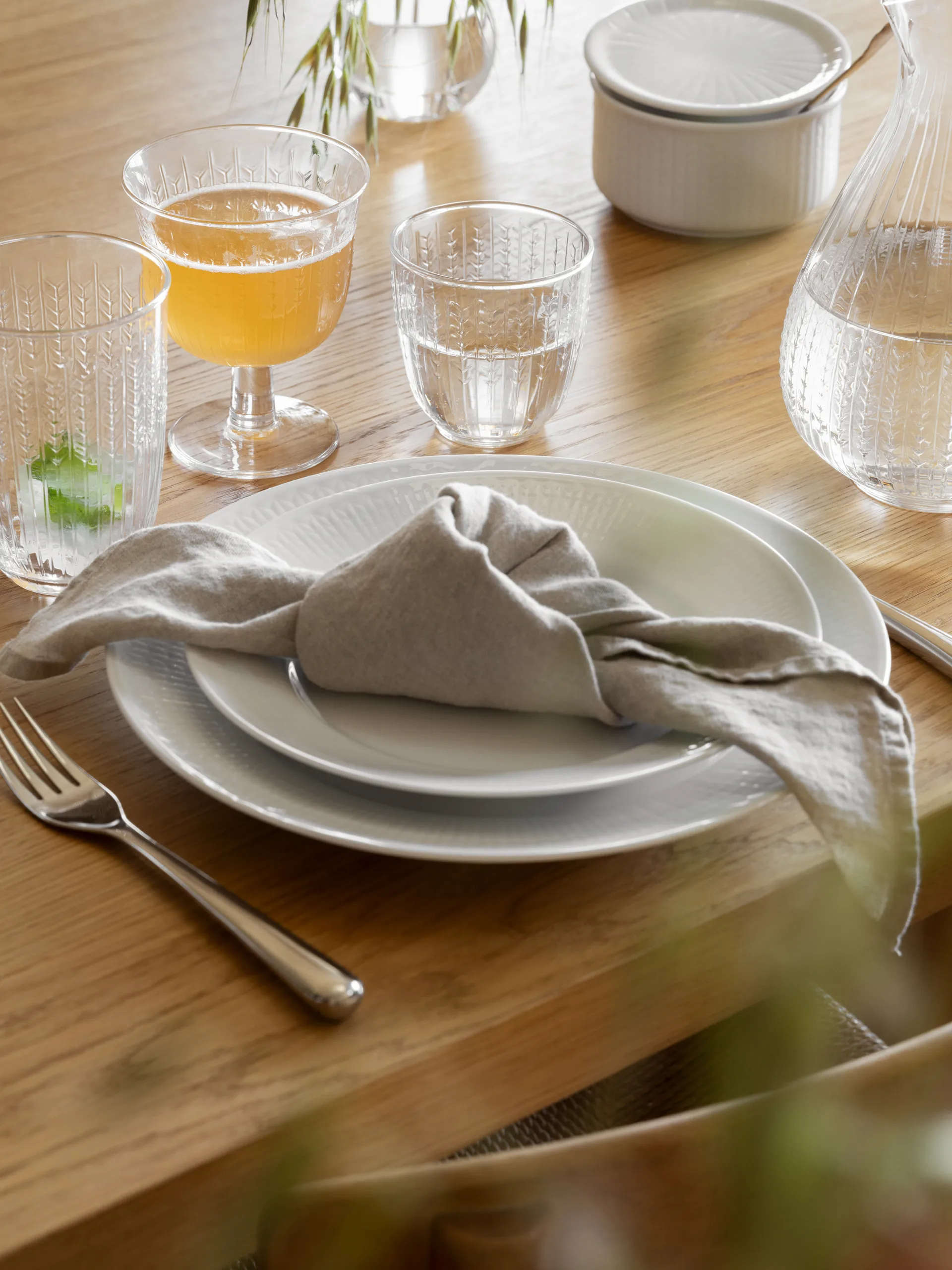 Swedish Grace oppbevaringsboks lav S 0,3 L, Snø Rörstrand