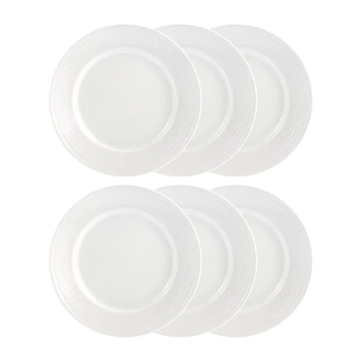 Swedish Grace tallerken 21 cm 6-pk snø (hvit) - Rörstrand