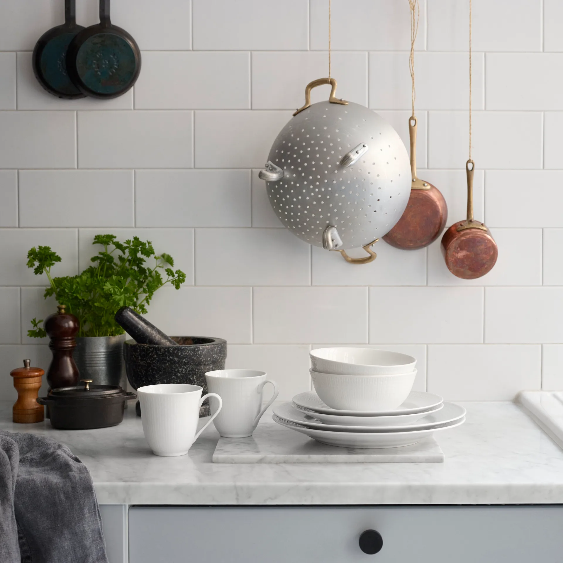 Swedish Grace tallerken 21 cm 6-pk snø (hvit) Rörstrand