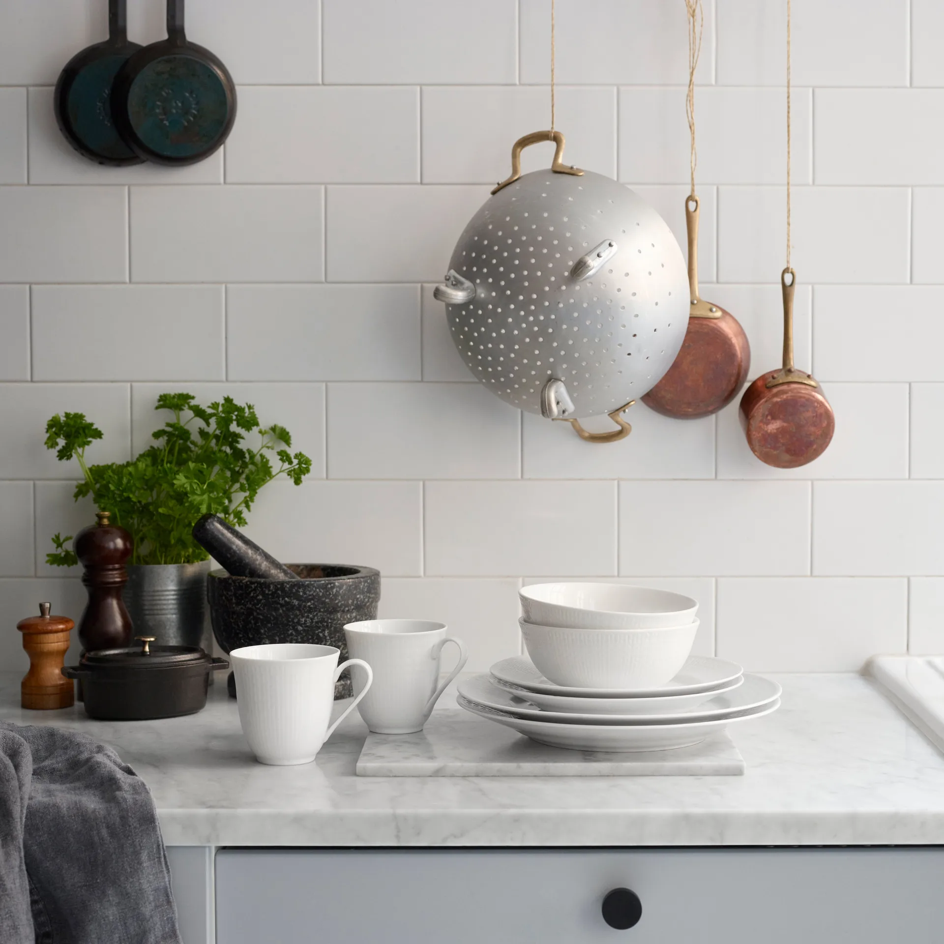 Swedish Grace tallerken Ø21 cm 8-pakning - Snø (hvit) Rörstrand