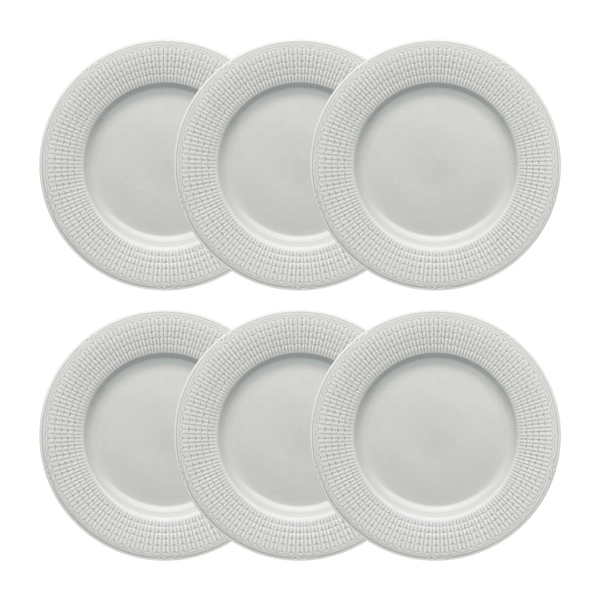 Swedish Grace tallerken Ø24 cm 6-pk Tåke (grå),  Rörstrand