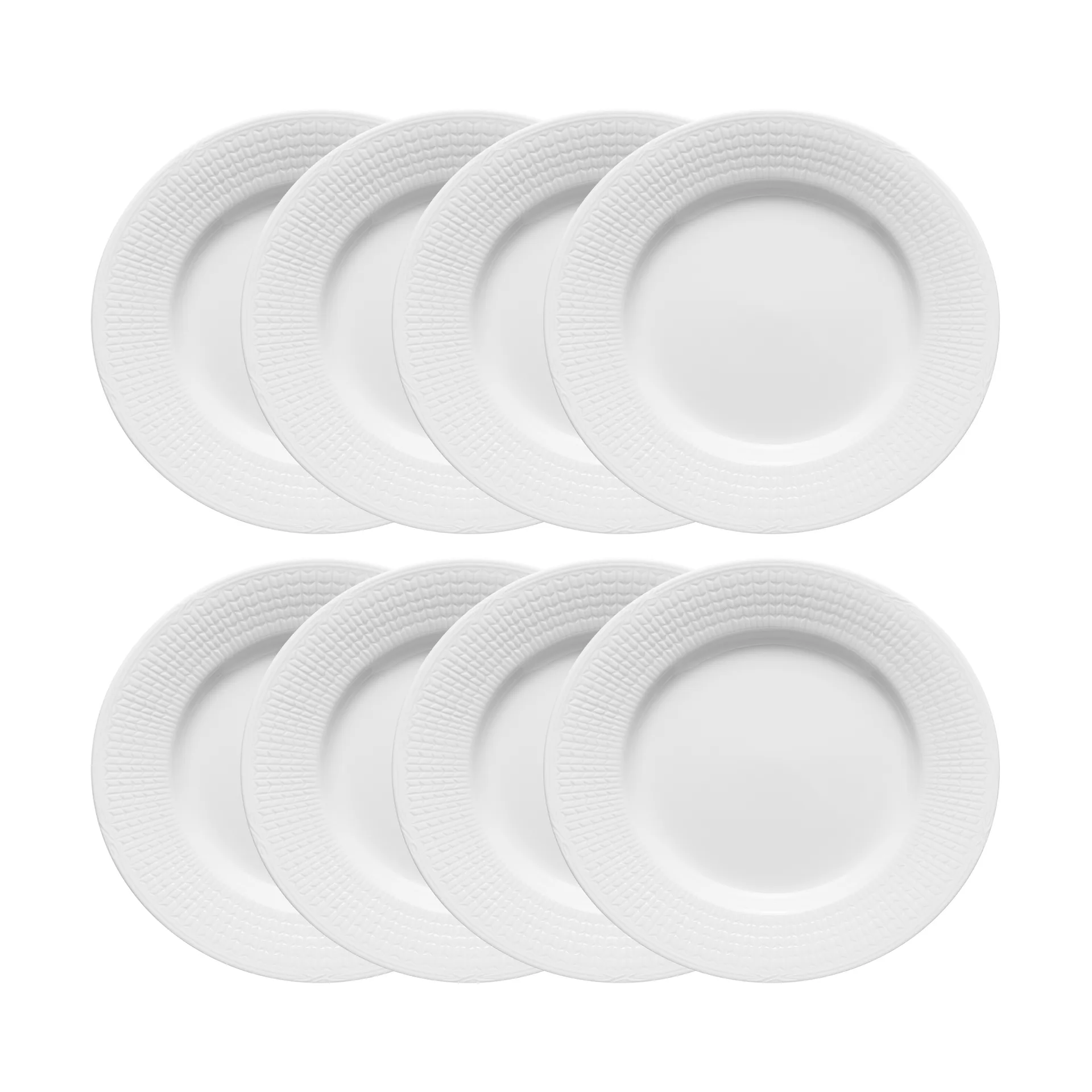 Swedish Grace tallerken Ø24 cm 8-pakning - Snø (hvit),  Rörstrand