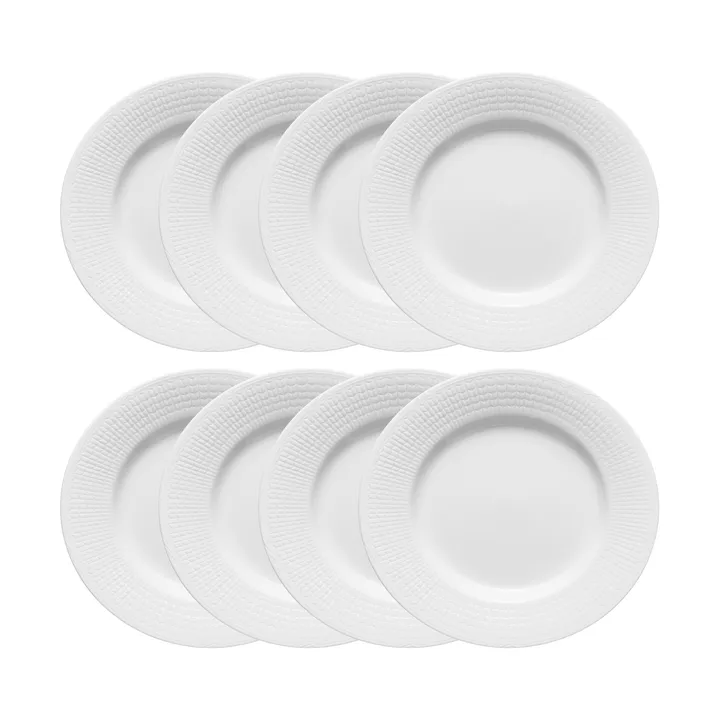 Swedish Grace tallerken Ø24 cm 8-pakning - Snø (hvit) - Rörstrand
