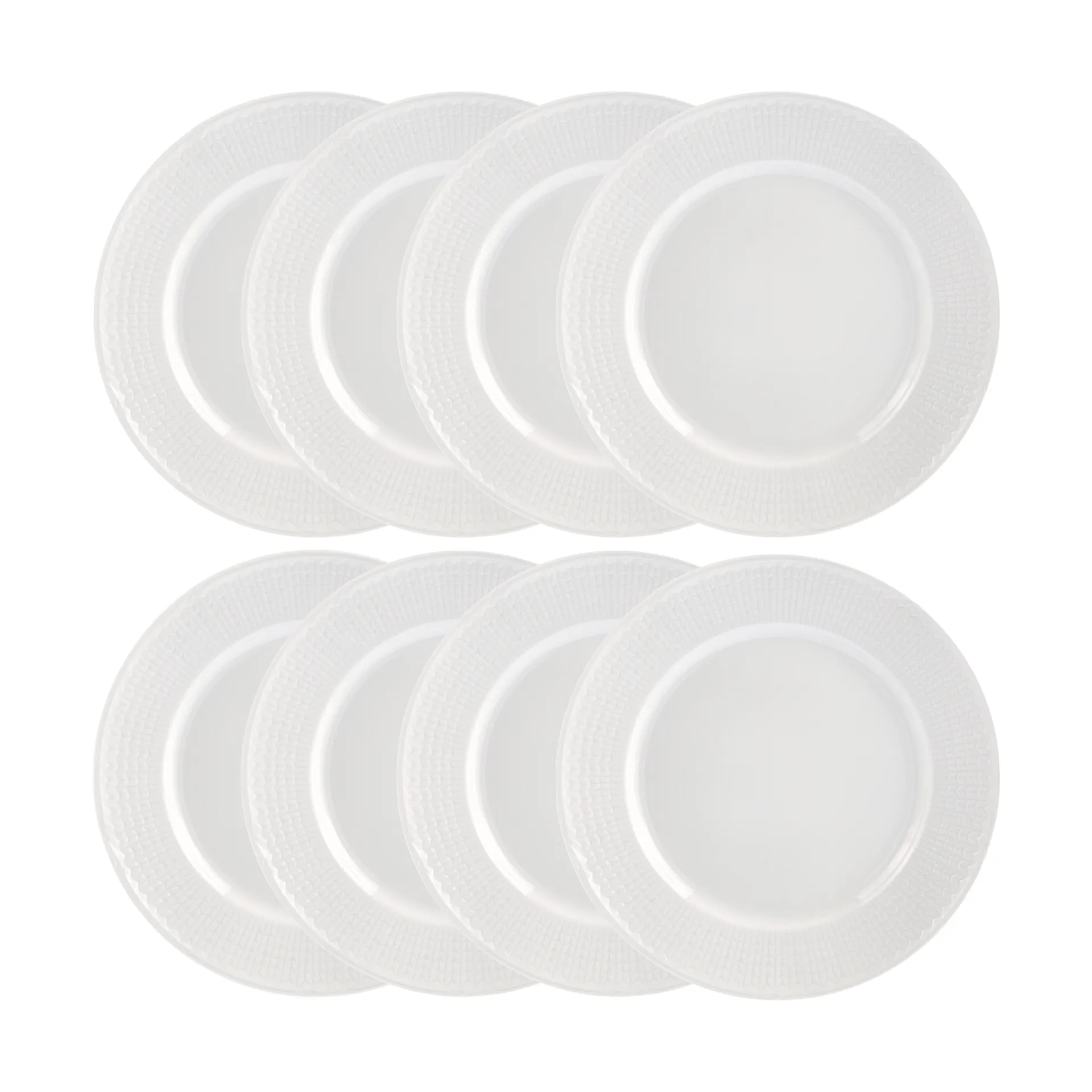 Swedish Grace tallerken Ø27 cm 8-pakning - Snø (hvit),  Rörstrand