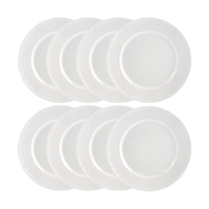 Swedish Grace tallerken Ø27 cm 8-pakning - Snø (hvit) - Rörstrand