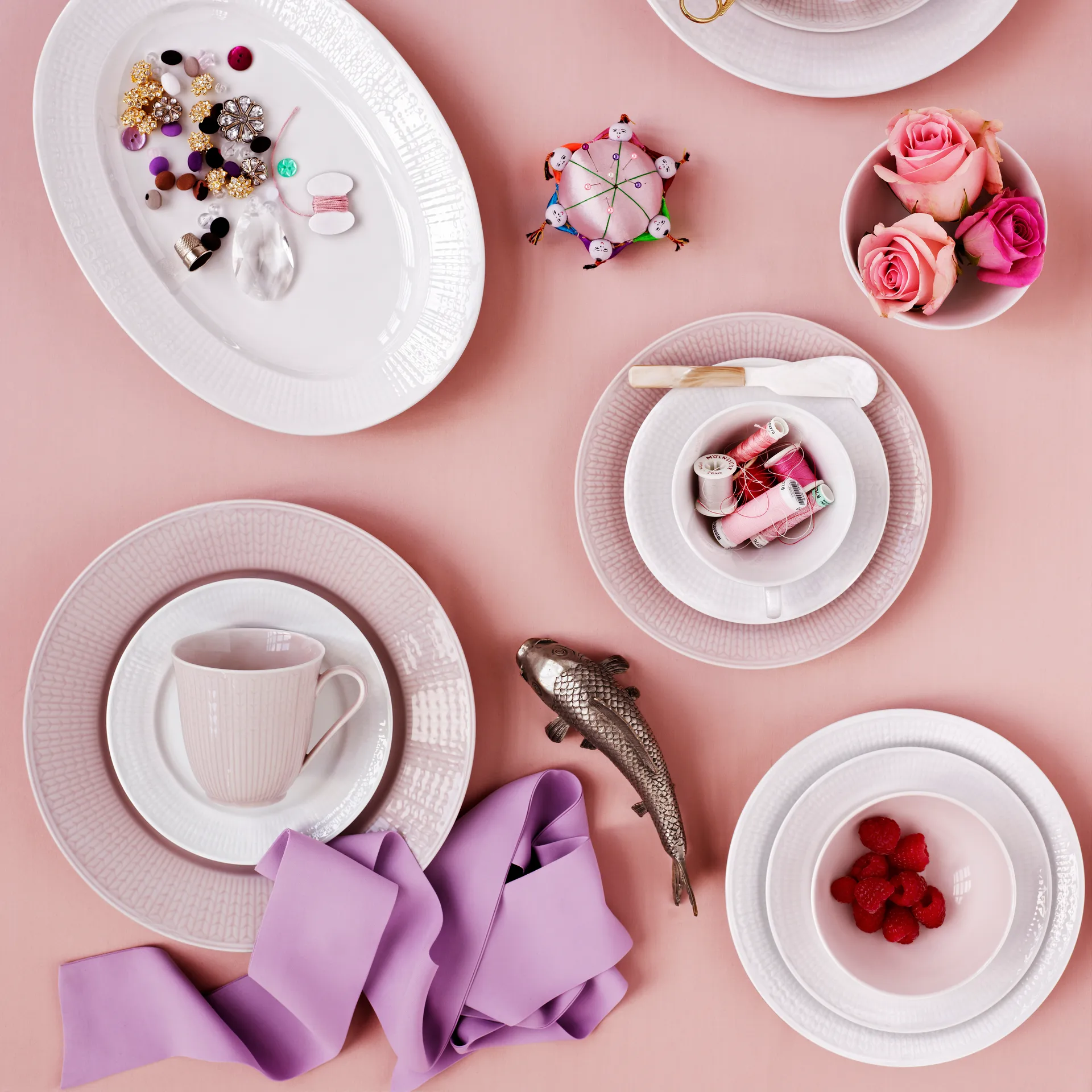 Swedish Grace tallerken Ø27 cm, is (lyseblå) Rörstrand